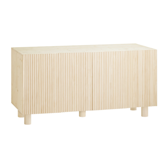 Buffet en bois de sapin et pin en ton naturel 152x42cm Hauteur: 71 Longueur: 152 Largeur: 42