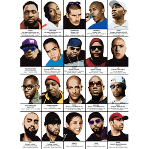 Affiche - Les légendes du rap français - Olivier Bourdereau