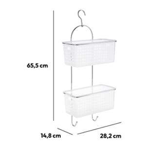 Serviteur de douche 2 niveaux Transparent