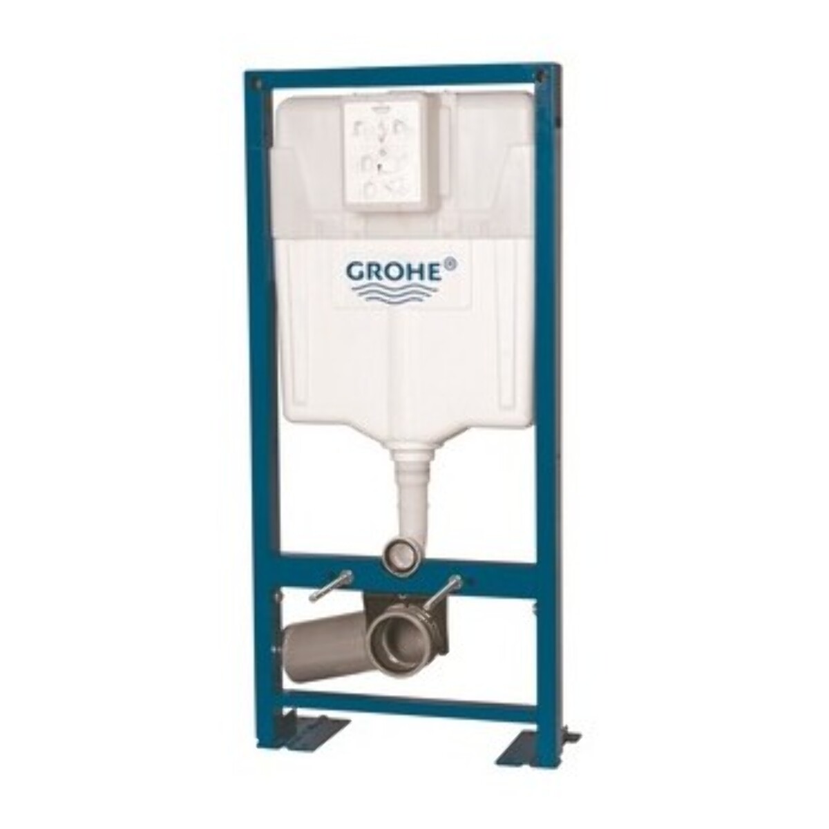 Pack WC suspendu sans bride Venticello + abattant + plaque chromée + bâti Grohe