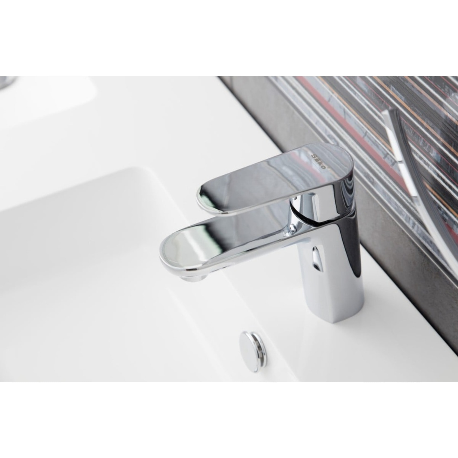 Lucida mitigeur de lavabo sur pied sans vidage, chrome (SIKOBSLU271ES)