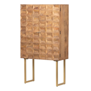 Cabinet Alto Madera Mango-metal 88x40x160 Cm