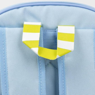 Mochila escolar de bluey - azul - 26x13x35cm - en poliéster - mochila mediana cierre de cremallera y asas regulables