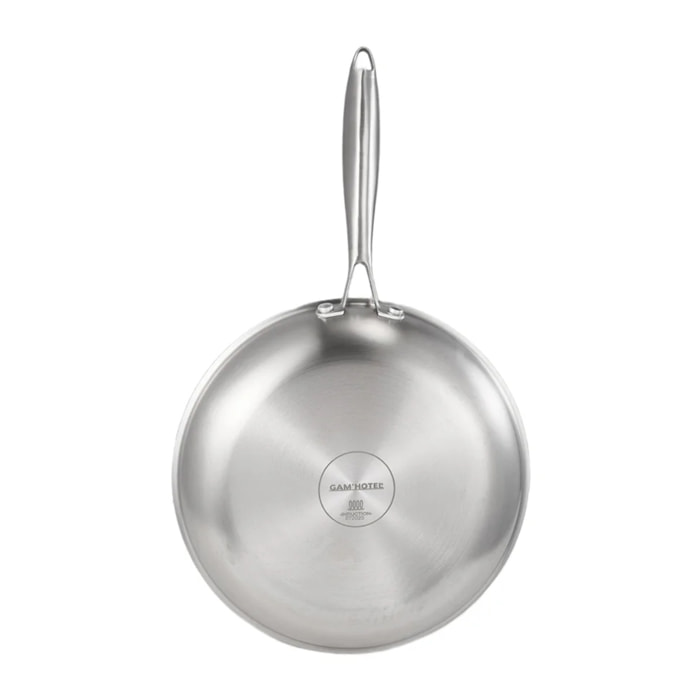 Poêle en inox avec fond triplex