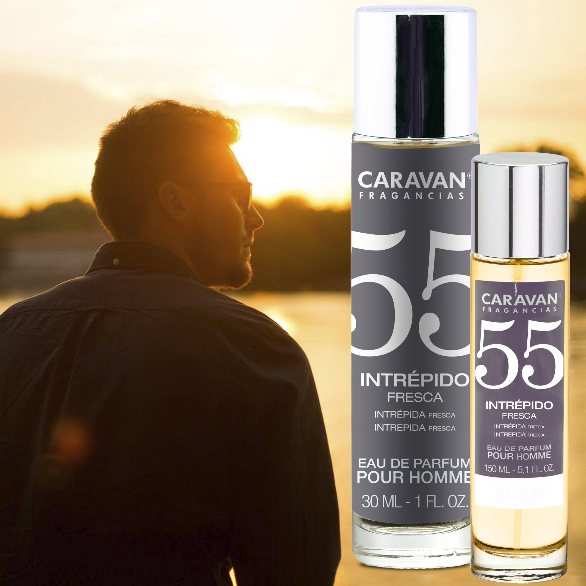 Caravan fragancias set de 2 frascos perfume de hombre nº55, de 150 ml