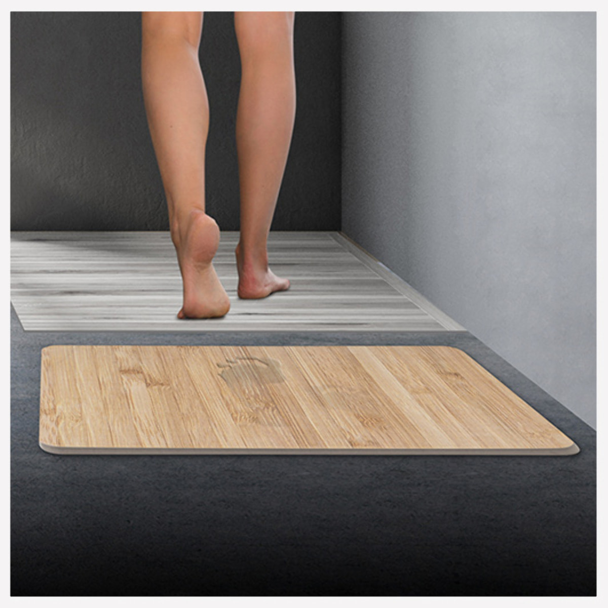 Tapis diatomite 39x60cm effet bambou