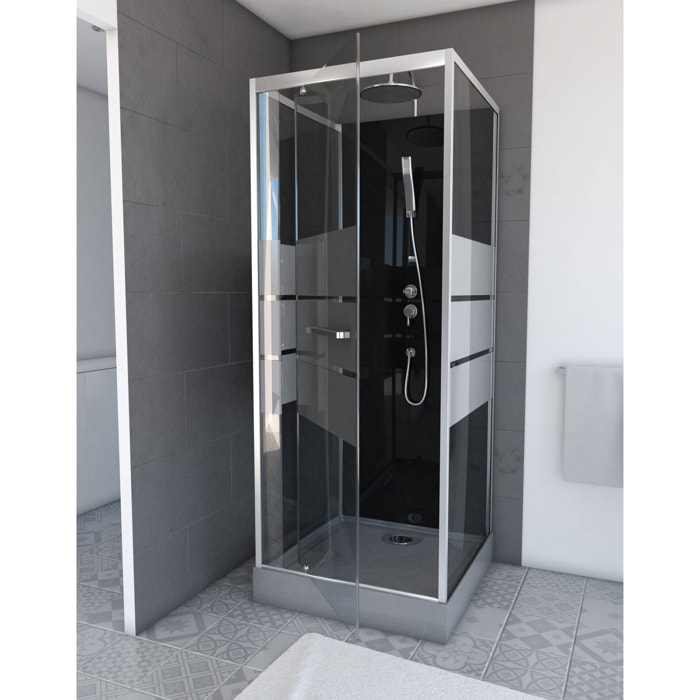 Cabine de douche carrée 70x70x225cm - SCRATCHY 70