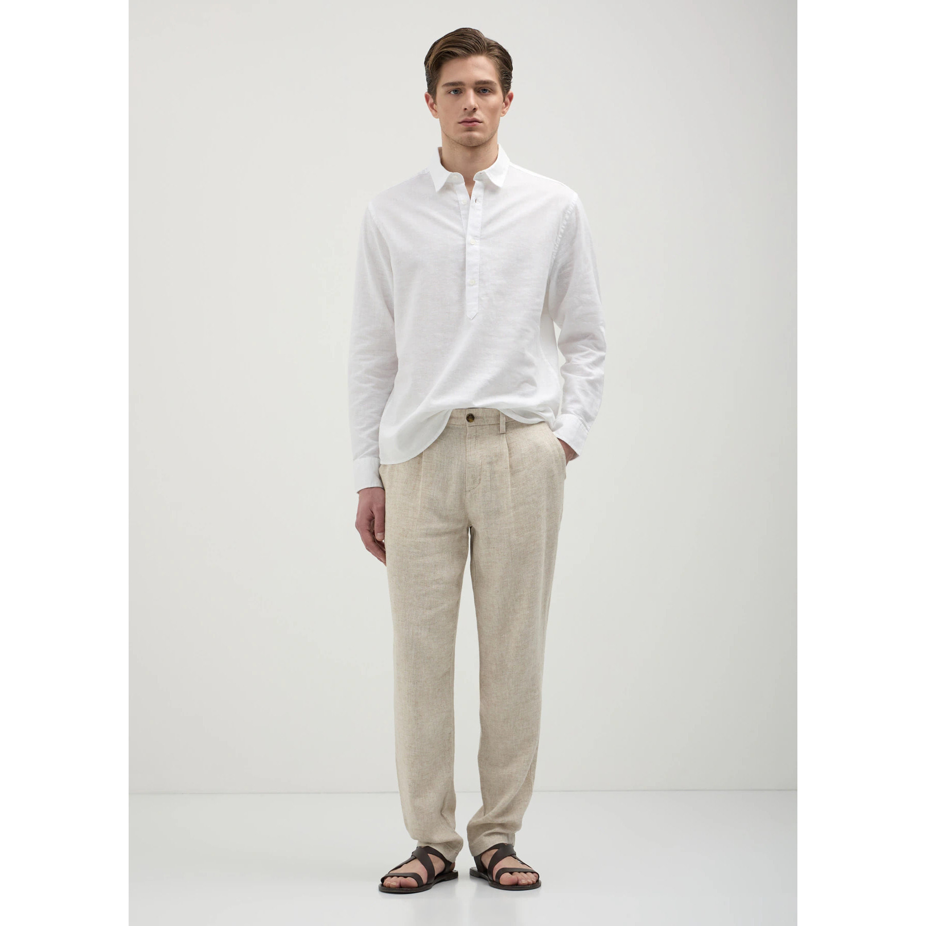 Pantalone chino in lino