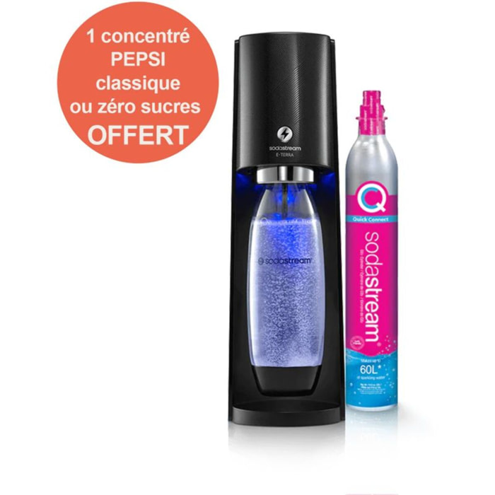 Machine à soda SODASTREAM E-TERRA noire