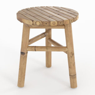 Tabouret de jardin en bambou H38 cm - Eli