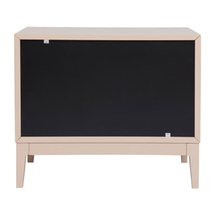 Tables de chevet rose et métal doré avec rangements (lot de 2) GIANA