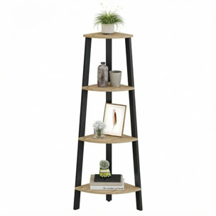 Libreria angolare Industrial Artisan con 4 ripiani