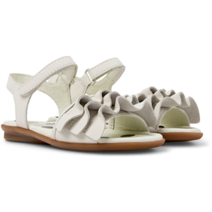 Sandalias - CAMPER Right Kids Twins - Blanco - Cuero liso