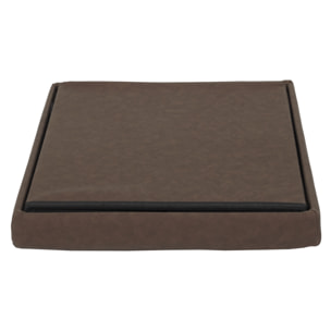 Coffre Pouf Pliable Pu Marron