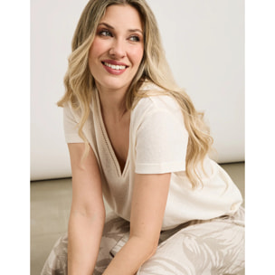 Camiseta Manga Corta Beige - Kipar