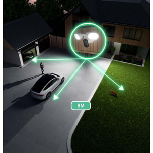 Caméra de surveillance ARLO 2 caméras Essential 3 2K + 1 floodlight