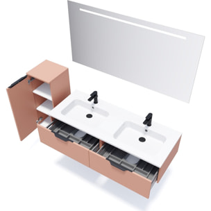 Meuble salle de bain double vasque 2 tiroirs - SOHO