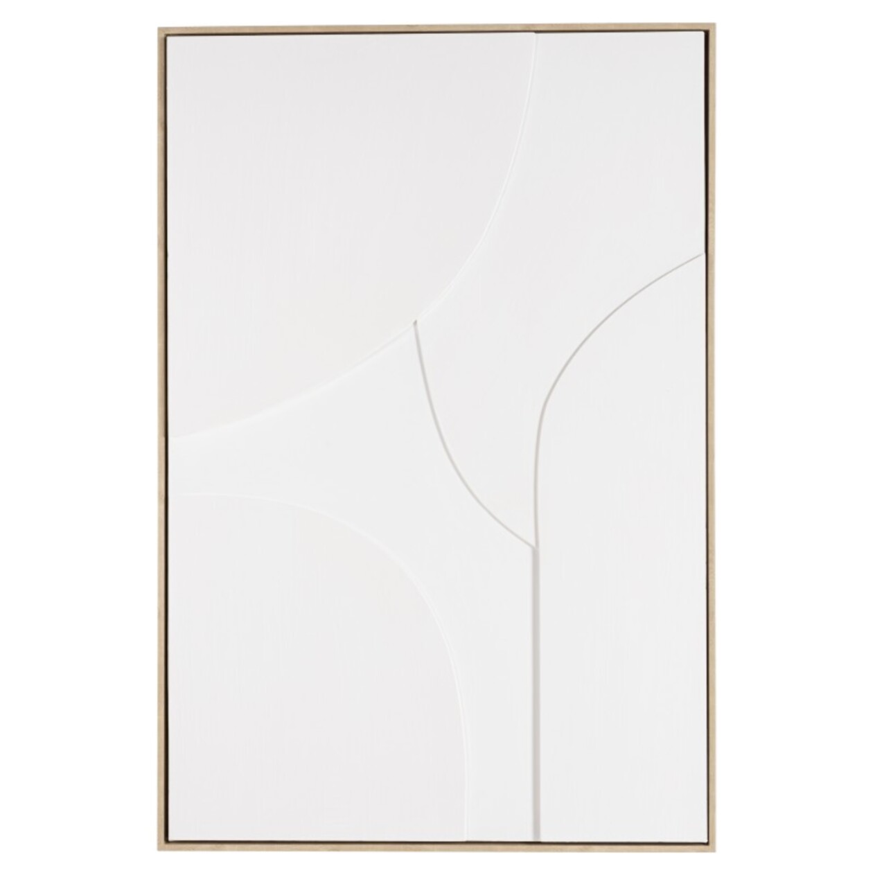 HOMER - Décoration murale 83x123cm formes abstraites blanches en relief