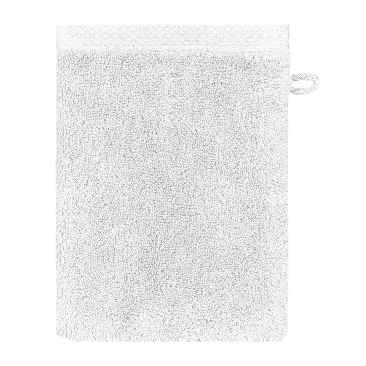 Gant de toilette pur coton 550 g/m² uni blanc Elea blanc