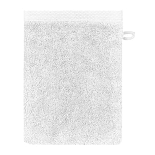 Gant de toilette pur coton 550 g/m² uni blanc Elea blanc