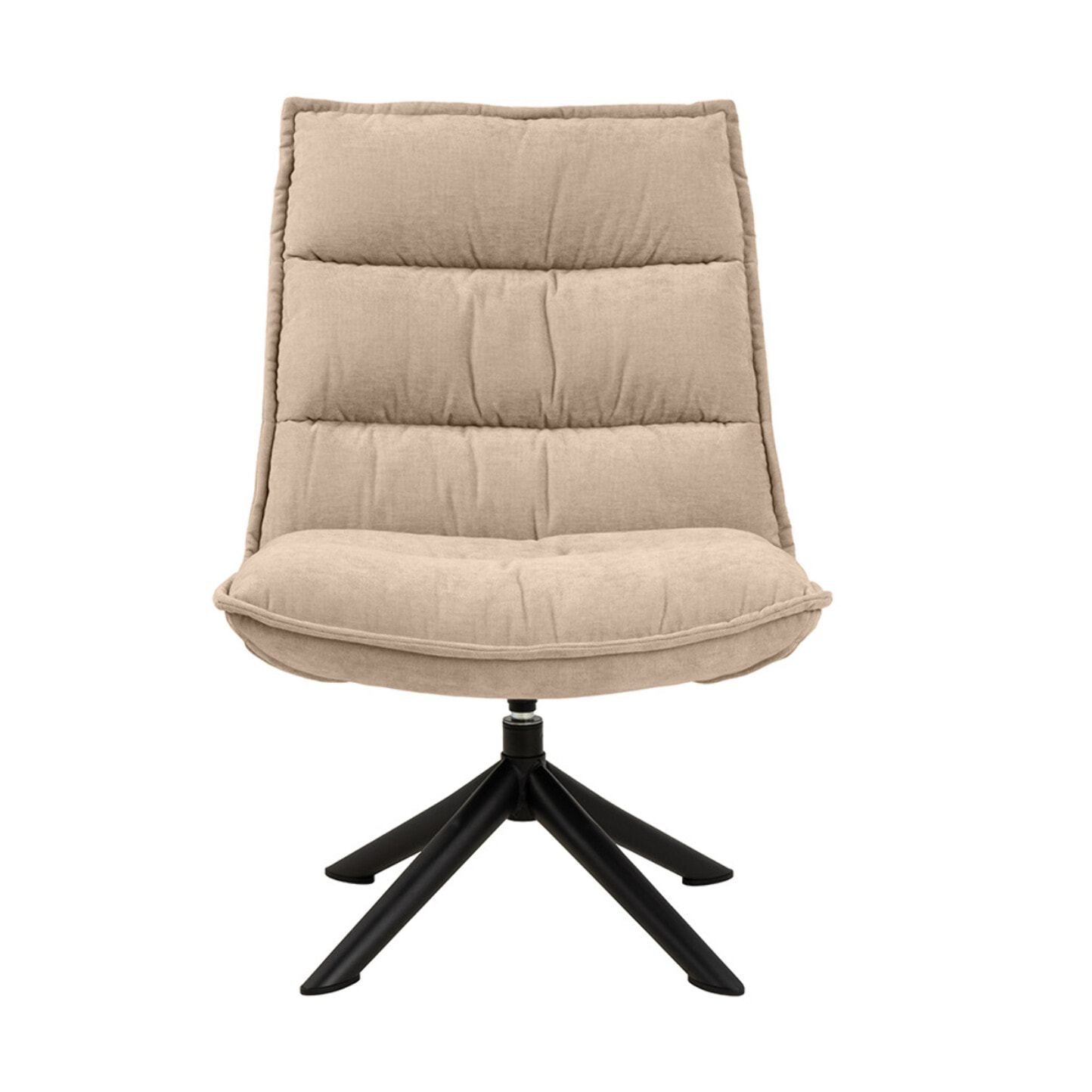 Mellow - fauteuil pivotant - en tissu - pieds en acier - Beige