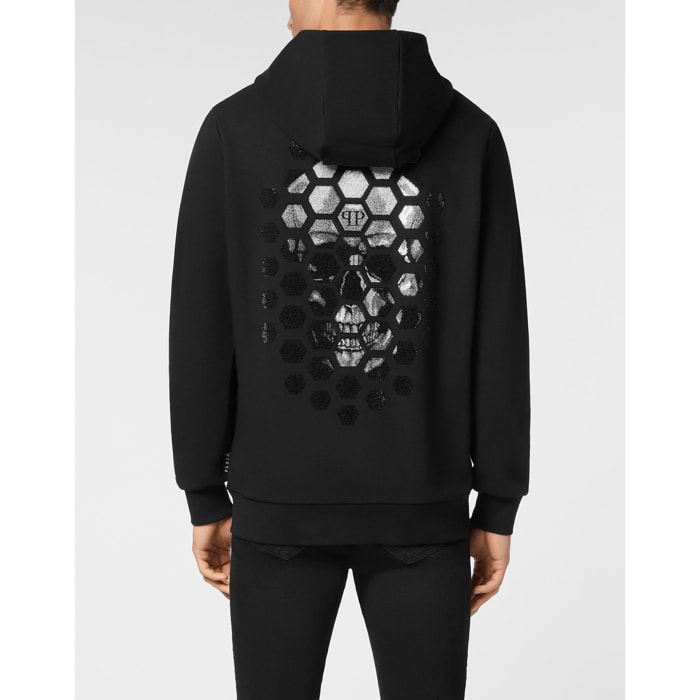 PHILIPP PLEIN Hooded Sweatjacket SKULL