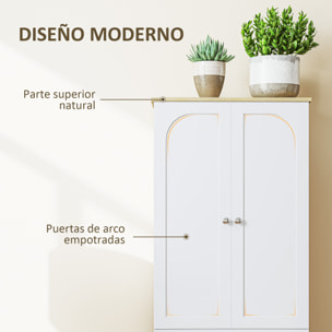 Alacena de Cocina Armario de Cocina Mueble Auxiliar de Cocina con 4 Puertas y Estantes Ajustables para Comedor Salón 60x30x183 cm Blanco