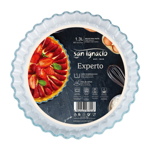 Molde para tarta ø27,5x3,7 cm - 1,3 l vidrio borosilicato, redondo con borde ondulado