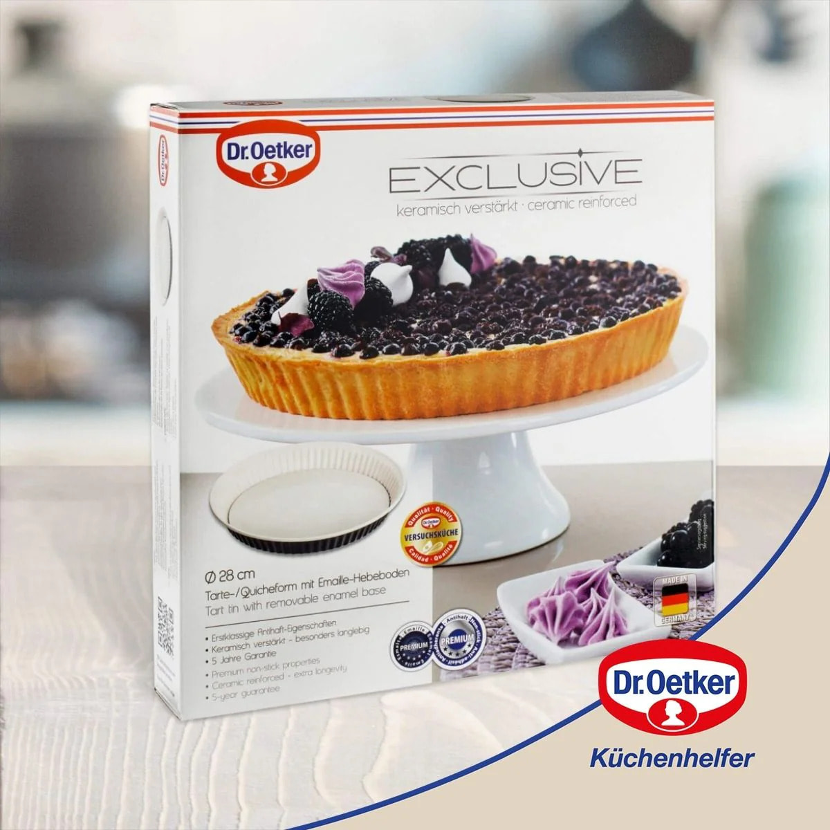 Moule à tarte quiche 28 cm en email Dr. Oetker Exclusive