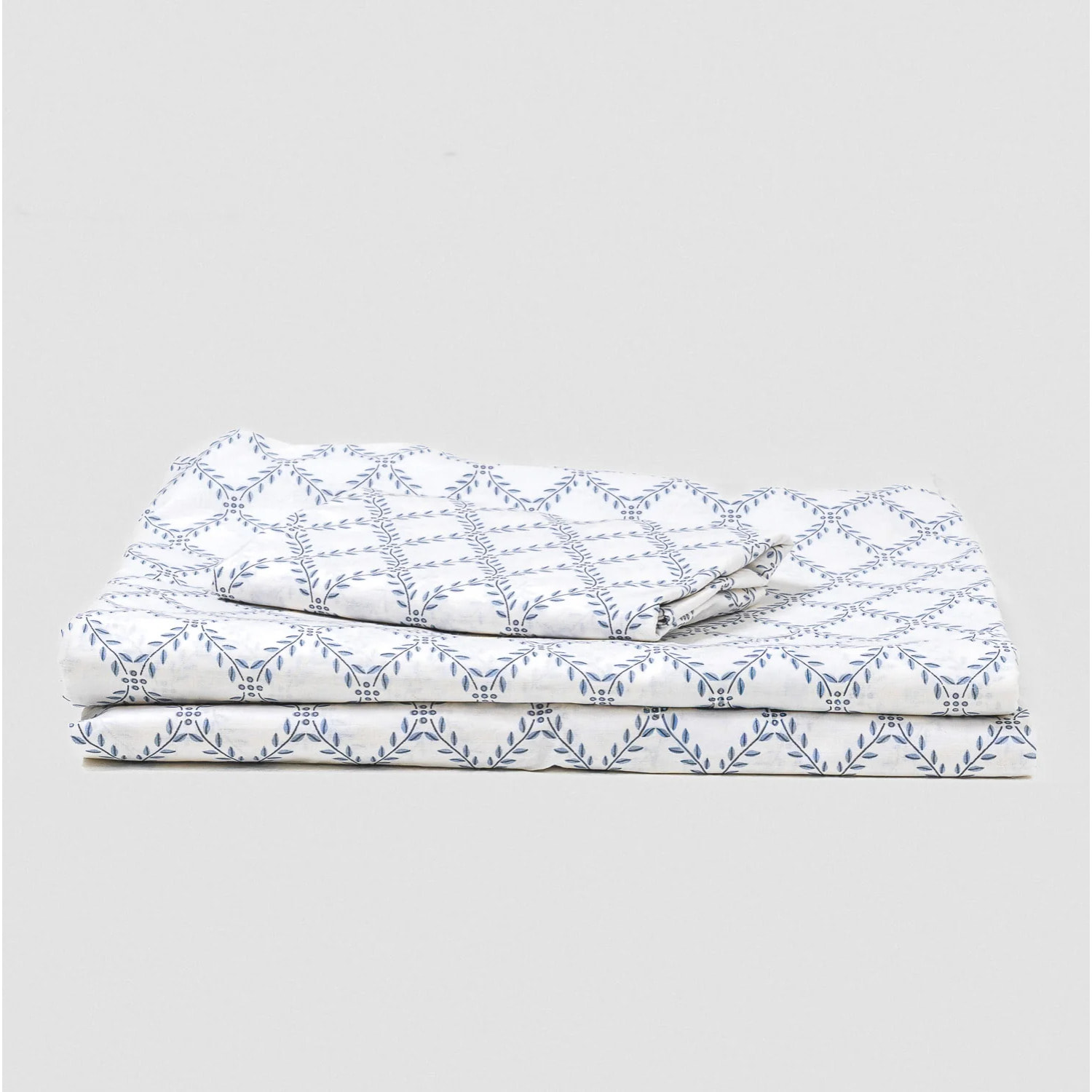Set di lenzuola in cotone 100% picota indigo