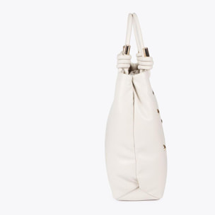 Borsa XL Imbottita Effetto Pelle con Borchie