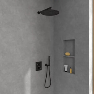 Douche de tête 350 Universal ronde Noir mat