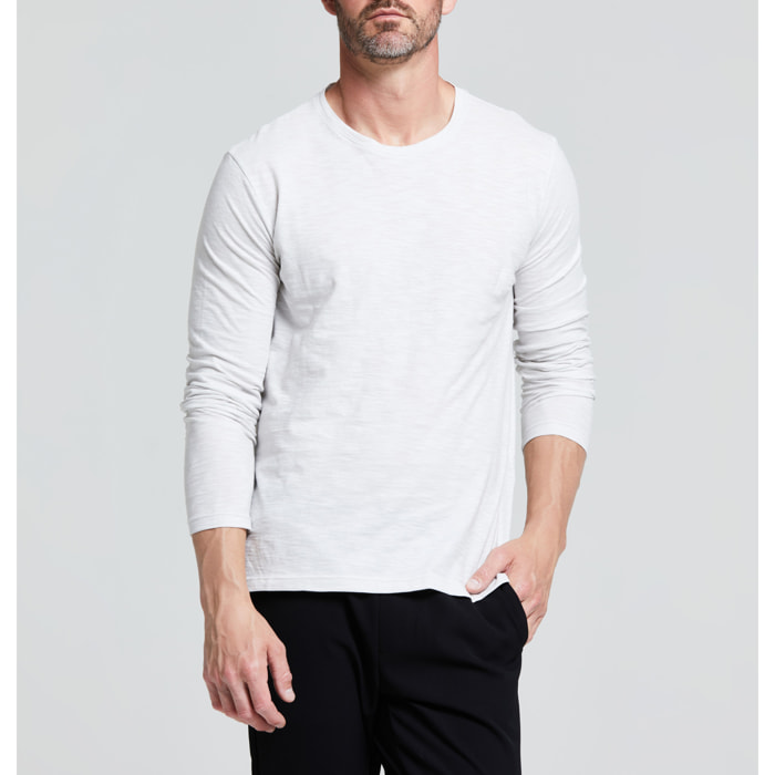 MAGLIA UOMO MANICA LUNGA COTONE FIAMMATO