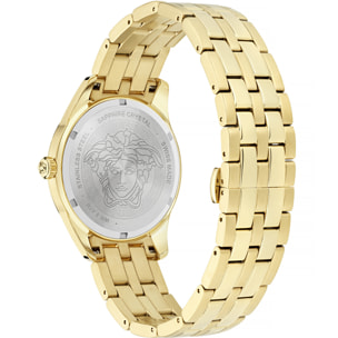 Versace Reloj Analógico De Cuarzo. Greca Time Gmt