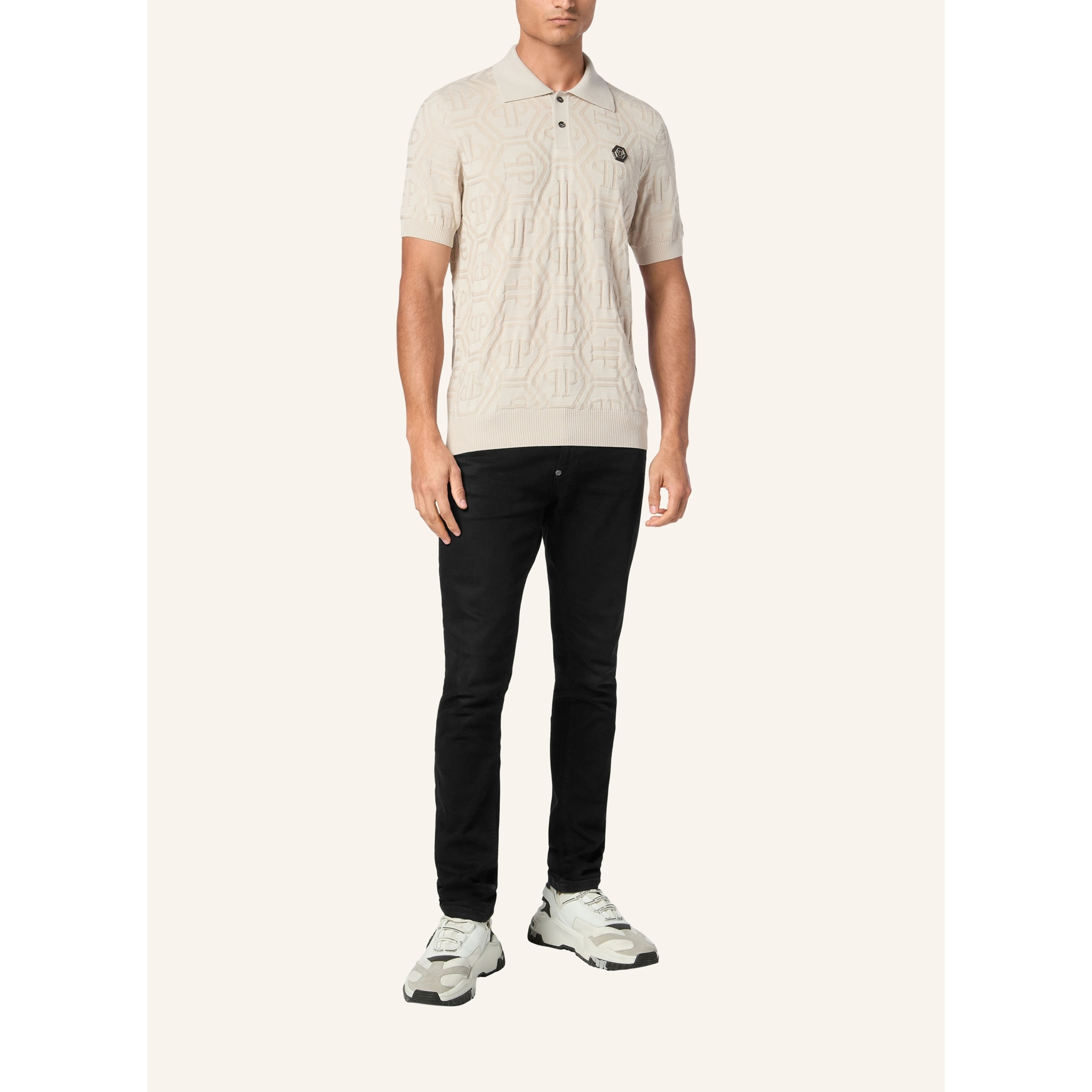 PHILIPP PLEIN Pullover Polo-Neck MONOGRAM