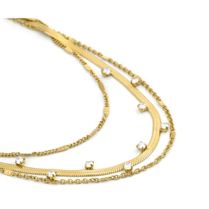 Collar acabado en oro amarillo de 18k