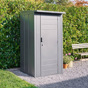 Armoire de jardin Forgia gris graphite en acier galvanisé 100x100x200 cm