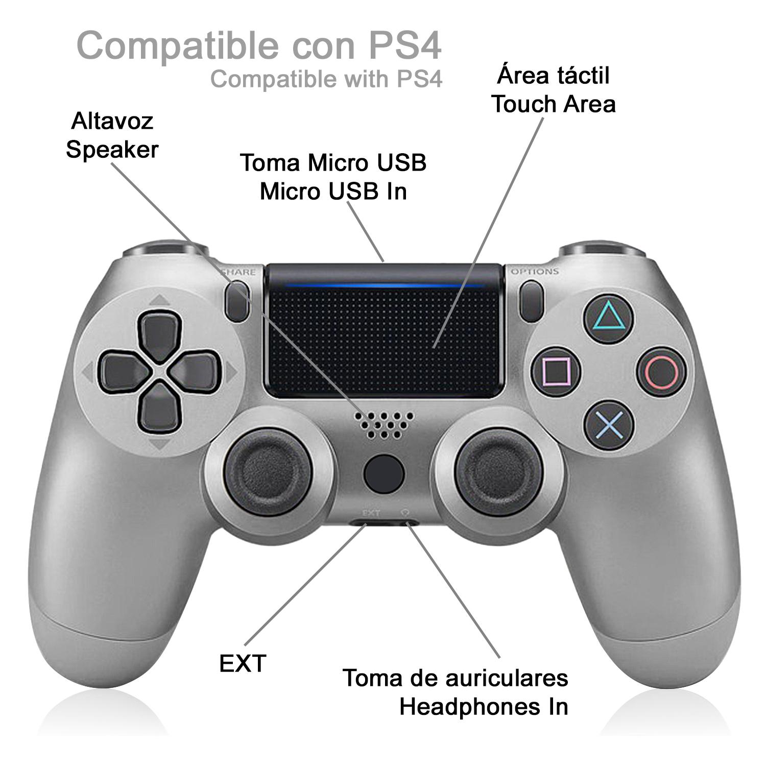 Controller wireless con vibrazione compatibile con PS4. Funzionalità complete.