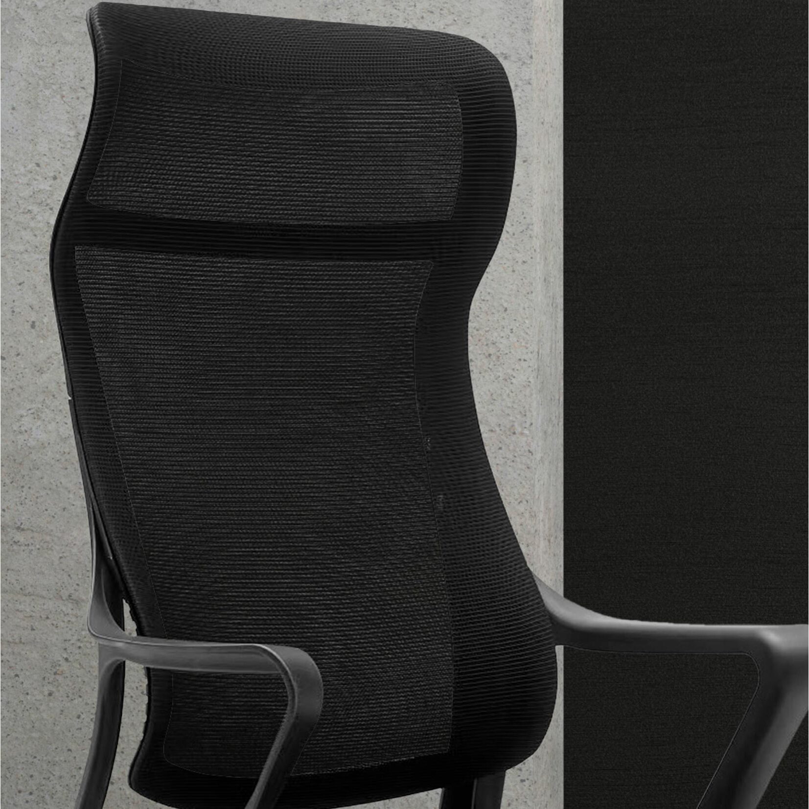 Silla de estudio Remi tela negro 127x67x69 cm