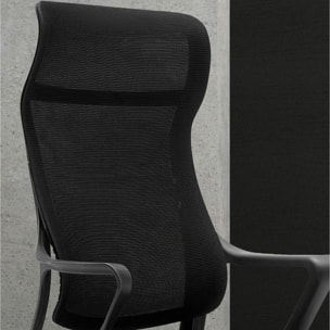 Silla de estudio Remi tela negro 127x67x69 cm