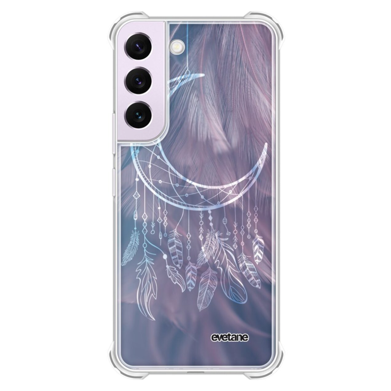 Coque Samsung Galaxy S21 FE Silicone antichocs Solides coins renforcés Protection Housse transparente Lune Attrape Rêve Evetane