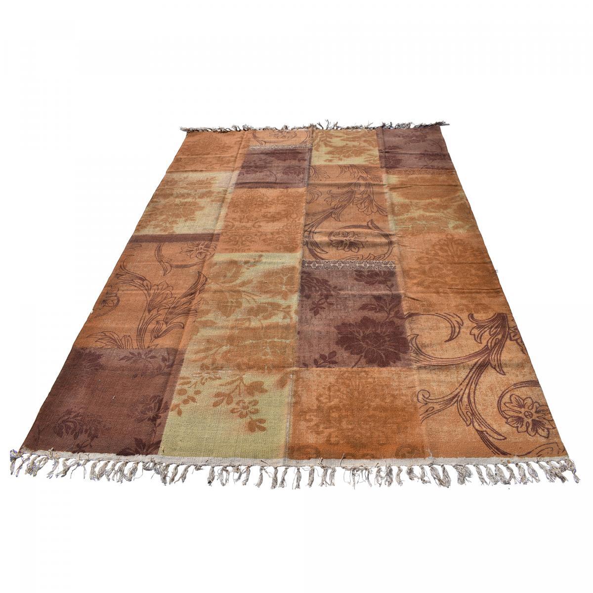 Tapis artisanal Kilim sans velours ROHO motif ethnique
