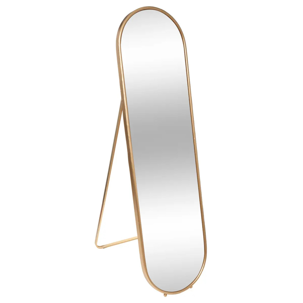 Miroir sur pied "Edi" métal doré 160x44cm