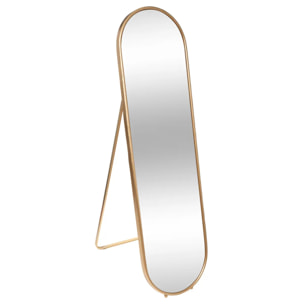 Miroir sur pied "Edi" métal doré 160x44cm