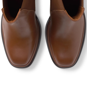 Botín de tacón Bimba en napa con cierre elástico