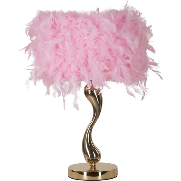 LAMPADA DA TAVOLO CART ROSA CM Ø 25X47