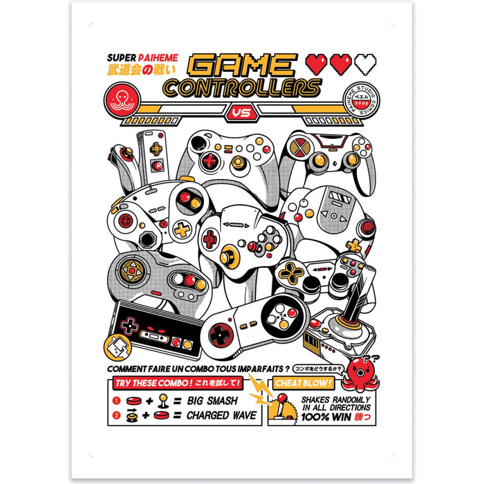 Affiche - Game controllers - Paiheme Studio