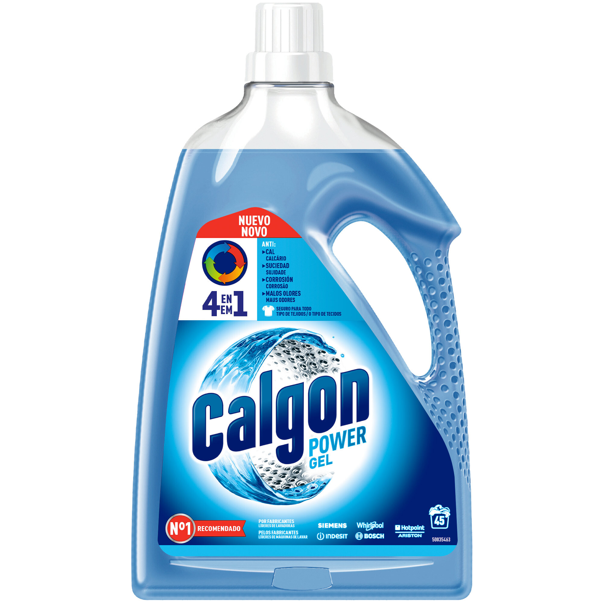 Calgon Power Gel - Antical para la Lavadora, Elimina Olores y Suciedad, en Formato Gel, 2,25L