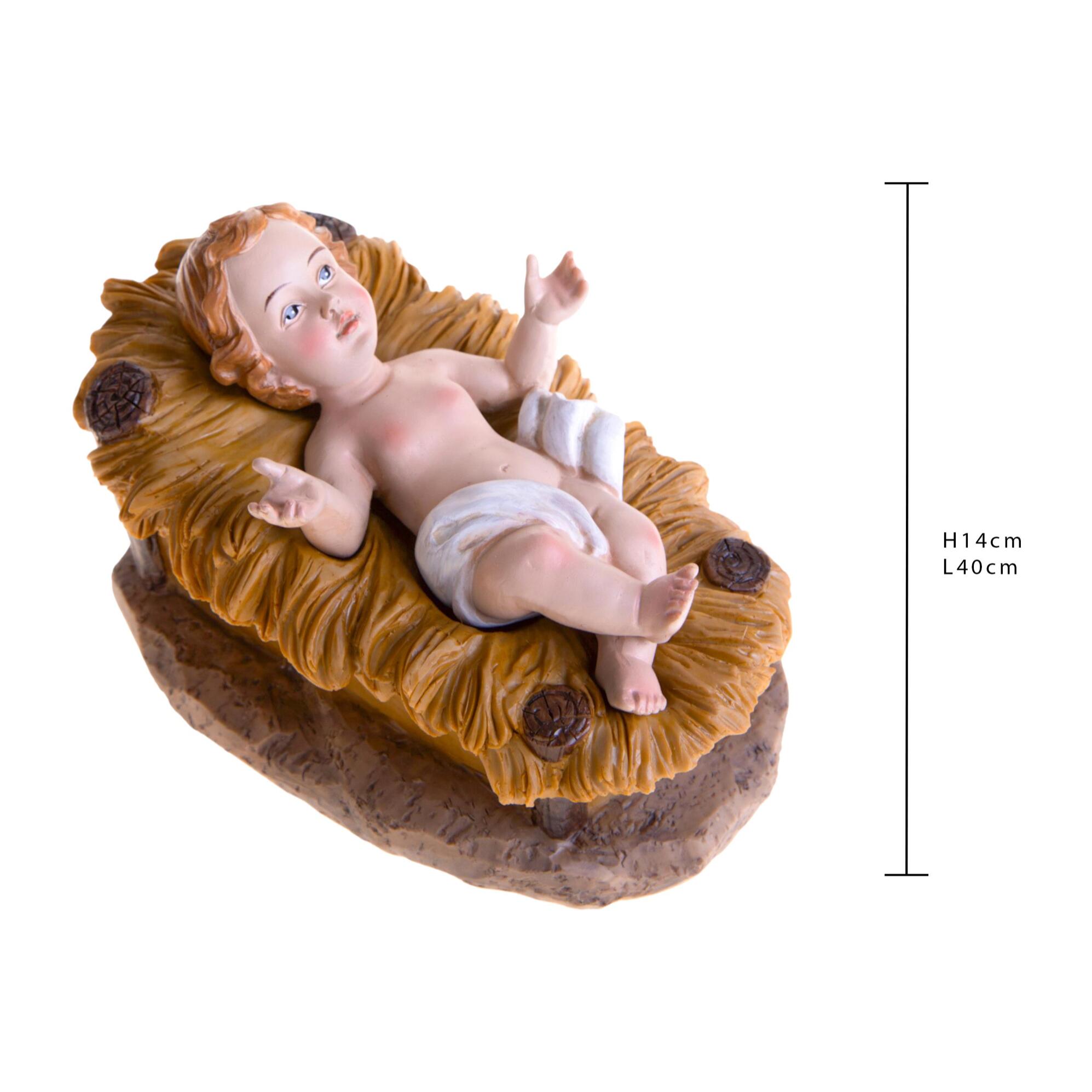 Gesu'bambino con culla - Pezzi 2 - BIANCO - Bianchi Dino SpA