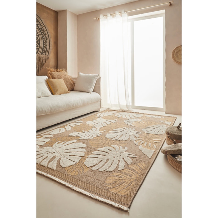 Tulum - Tapis effet jute avec motif